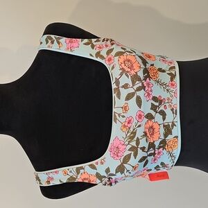 Maaji Floral Bikini Top - Blue and Pink